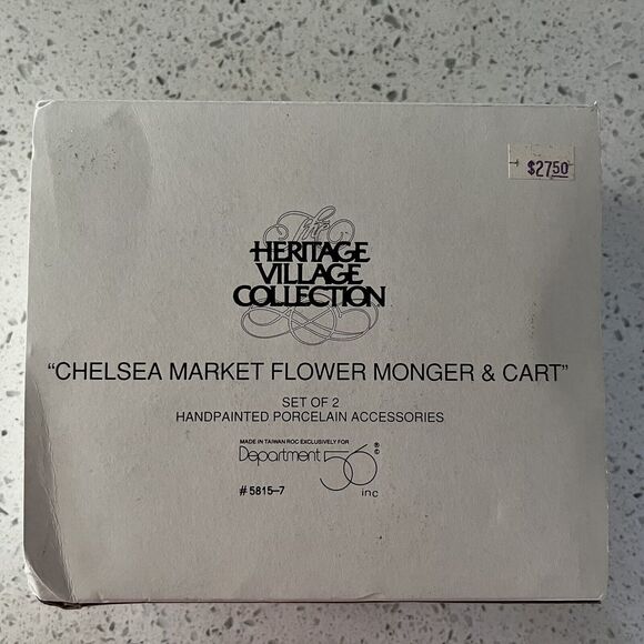 Chelsea Market Flower Monger Dept 56 Heritage Village Hand Painted Porcelain - Picture 5 of 6